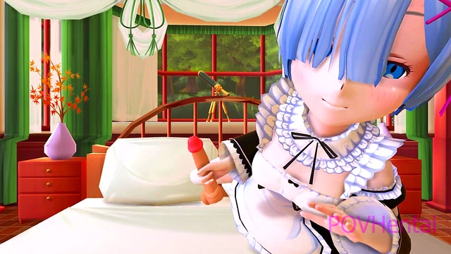 18-Year-Old Rem The Maid Gives Amazing Anime Blowjob In Re-Zero Parody