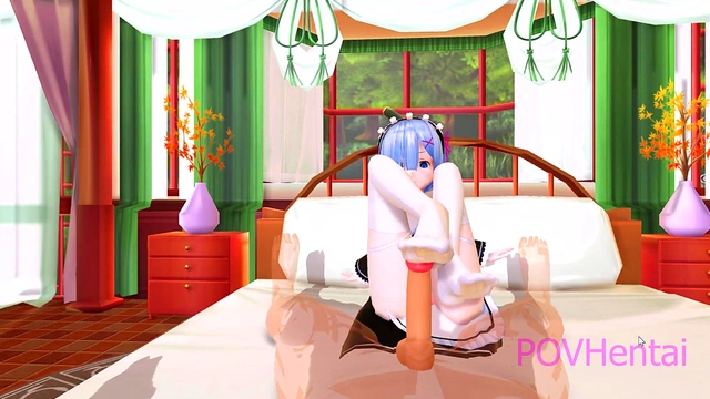 18-Year-Old Rem The Maid Gives Amazing Anime Blowjob In Re-Zero Parody