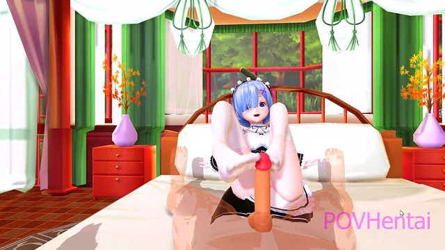 18-Year-Old Rem The Maid Gives Amazing Anime Blowjob In Re-Zero Parody