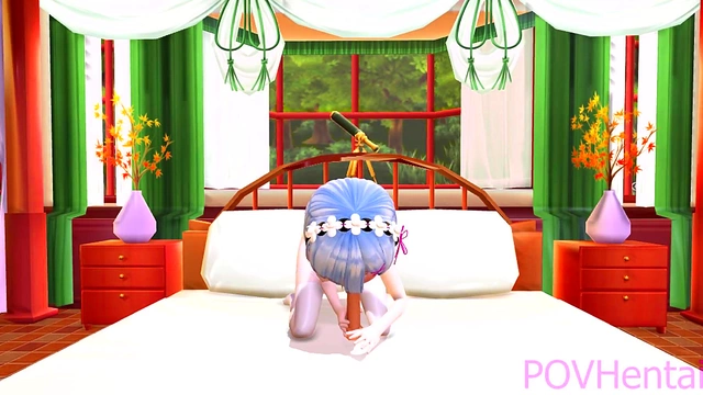 18-Year-Old Rem The Maid Gives Amazing Anime Blowjob In Re-Zero Parody