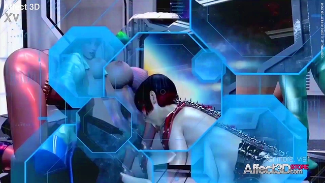 Threesome With Big-Titted 3D Futanari Babes In Sci-Fi Space Station Action