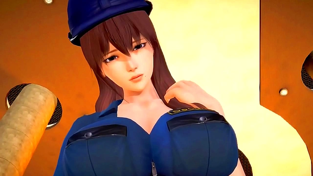 Horny Police Woman Rides Soft Dick To Throbbing Orgasm In Kinky 3D Hentai Fantasy