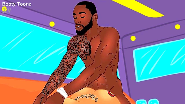 Big-Busted LatinaQueen Fucks King Nasir's Huge Dick in Anime Parody Bang Bus Creampie