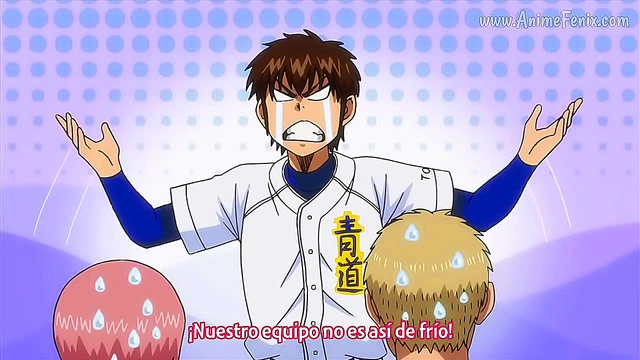 Horny Schoolgirls Seduce Coach in Diamond no Ace Anime Comedy