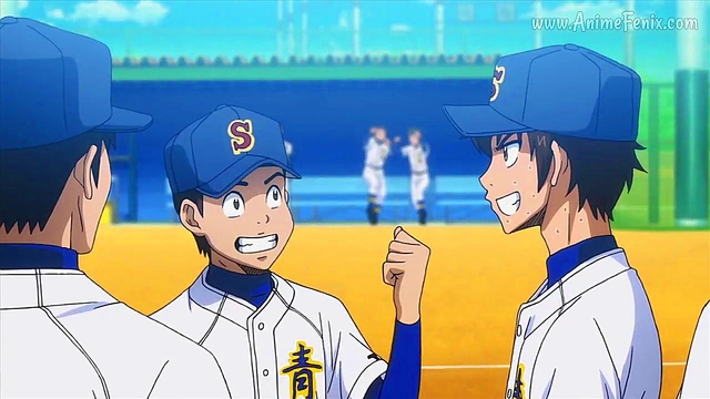 Horny Schoolgirls Seduce Coach in Diamond no Ace Anime Comedy