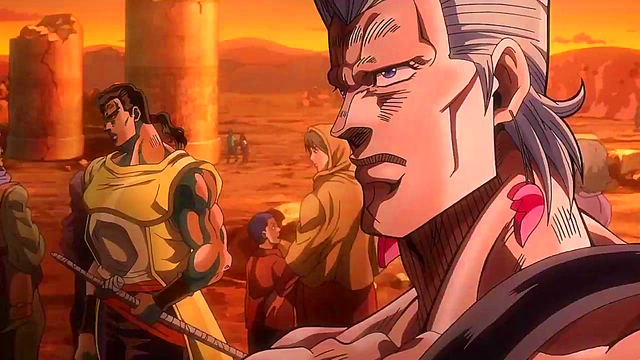 Jojo's Bizarre Adventure – Anime Couple Gets Wild in Egypt for Steamy Fun
