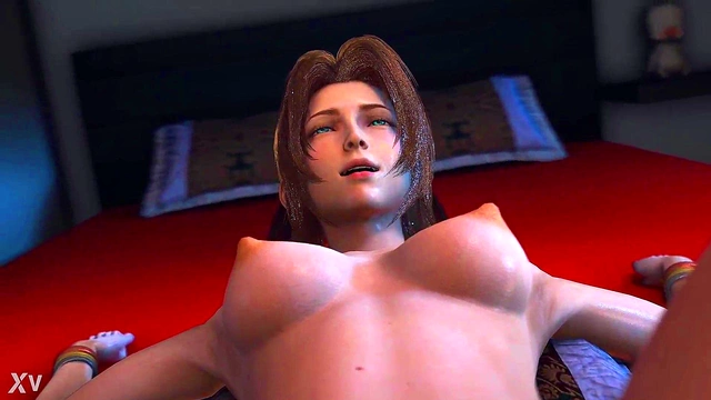 Aerith's Romantic Hotel Room Encounter with Big Boobs & Missionary Action