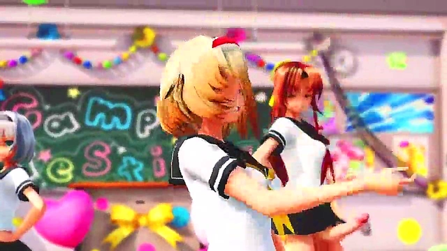 Hentai Futa Babe Shows Off Her Dick In Sexy MMD Scene