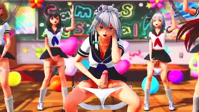 Hentai Futa Babe Shows Off Her Dick In Sexy MMD Scene