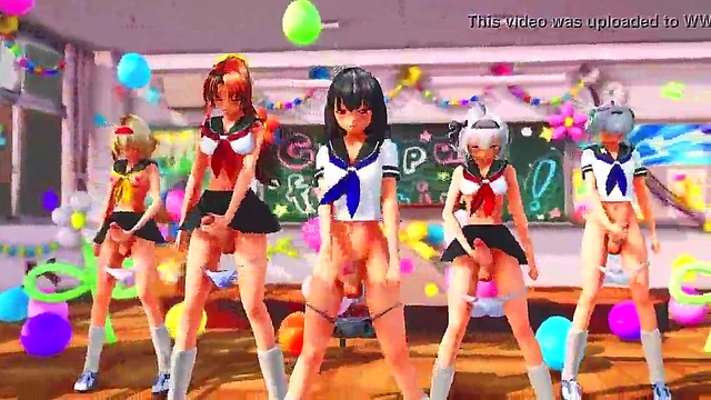 Hentai Futa Babe Shows Off Her Dick In Sexy MMD Scene