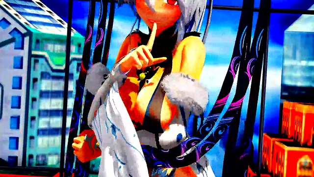 Beautiful Half-Naked Whore Dances & Sings With Naked Pussy In Anime MMD