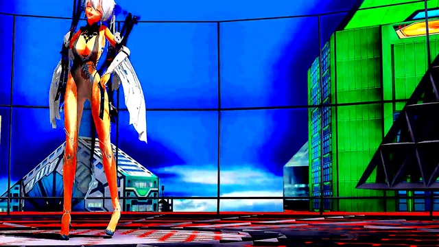 Beautiful Half-Naked Whore Dances & Sings With Naked Pussy In Anime MMD