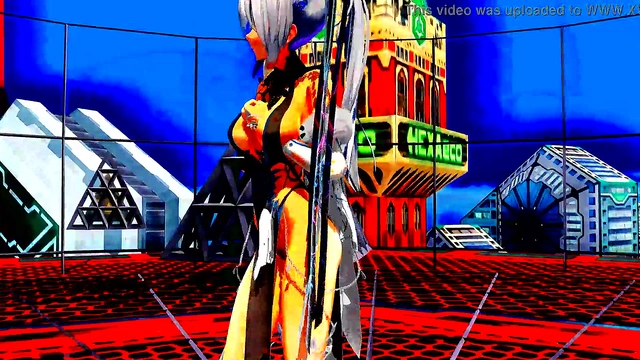 Beautiful Half-Naked Whore Dances & Sings With Naked Pussy In Anime MMD