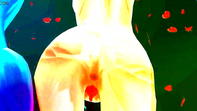 Naked Girls Dance Seductively in Anime Fantasy World MMD Style