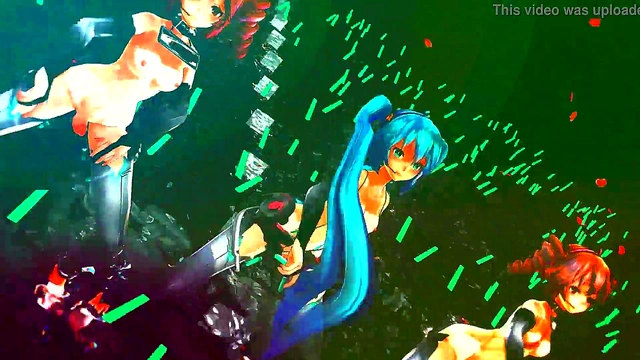 Naked Girls Dance Seductively in Anime Fantasy World MMD Style