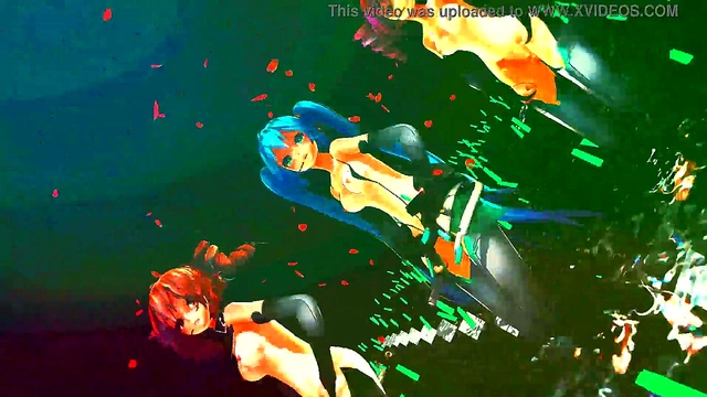 Naked Girls Dance Seductively in Anime Fantasy World MMD Style