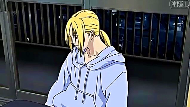 Excited Anime Couple Engages in Intense Action Packed Gantz Scene