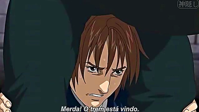 Excited Anime Couple Engages in Intense Action Packed Gantz Scene