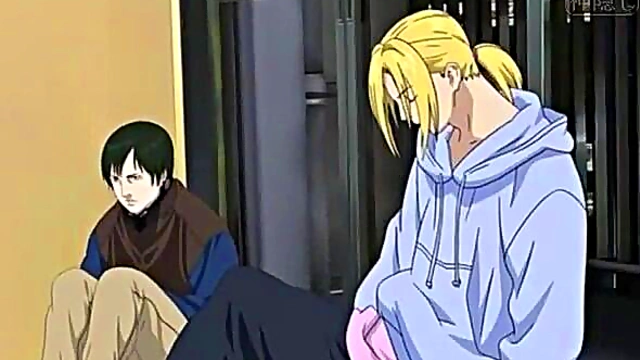 Excited Anime Couple Engages in Intense Action Packed Gantz Scene