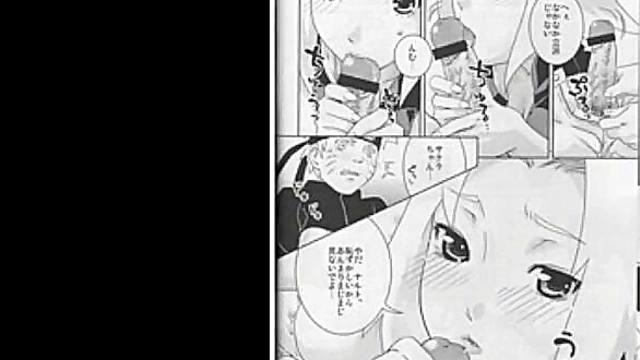 Sakura Enjoys Intense Hentai Sex With Naruto and Kakashi