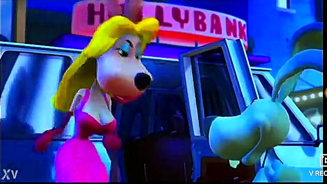 Furry Ms Rabbit Strips Tease in Yiffish 3D Anime Clip