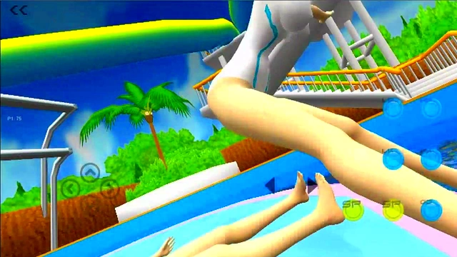 Hentai Beach Battle – Keijo Android Shows Off Super Butt Boobs in Exciting Fight Scene