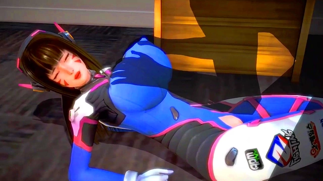 Horny D.Va Rides Dick To Orgasmic Ejaculation In Kinky 3D Hentai Fantasy