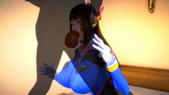 Horny D.Va Rides Dick To Orgasmic Ejaculation In Kinky 3D Hentai Fantasy