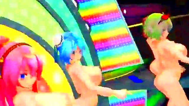 Cute Idol Shows Off Her Moves in MMD Hentai Fantasy Scene