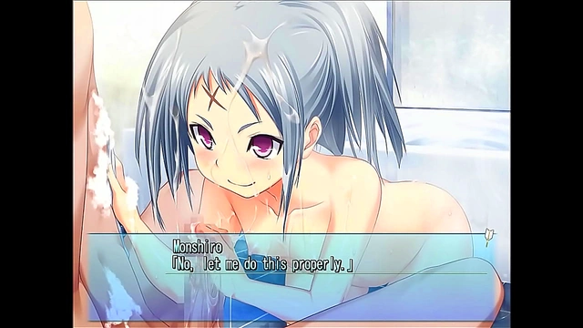 Petite Teen Gives Blowjob In Majikoi Eroge Anime Scene