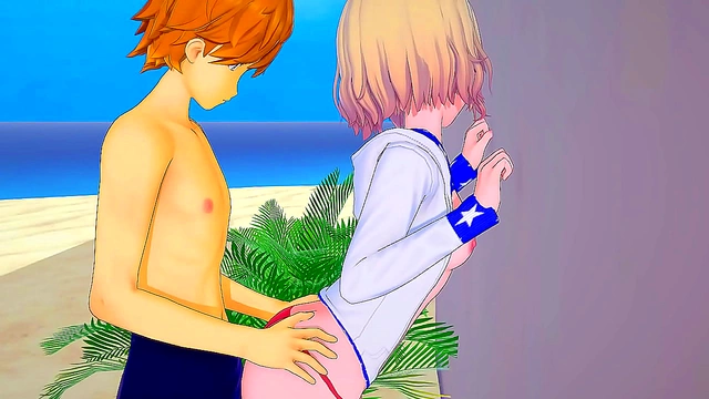 Kazuya's Virginity Lost to Mami Nanami on a Sexy Beach Rendezvous