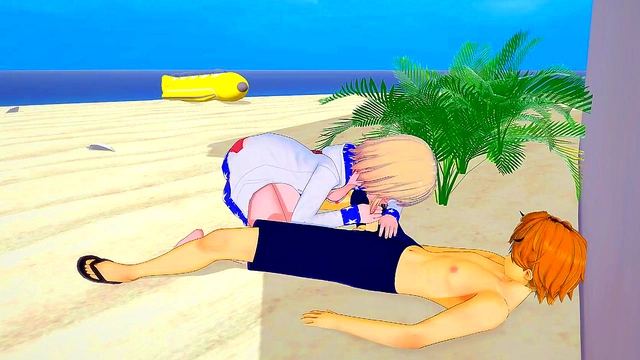 Kazuya's Virginity Lost to Mami Nanami on a Sexy Beach Rendezvous