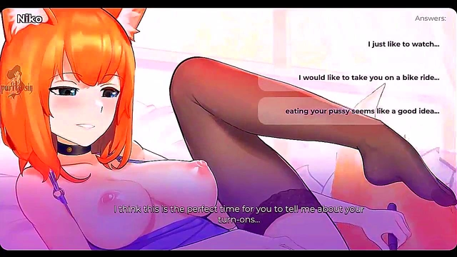 Foxy Redhead Catgirl Waifu Masturbates With Toys & Moans Loudly