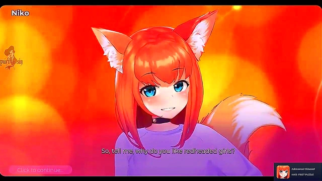 Foxy Redhead Catgirl Waifu Masturbates With Toys & Moans Loudly