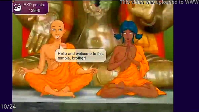 Two Girls Rub Pussy On Huge Dick In Exciting New FFM Pose On MnF Club Sex Game