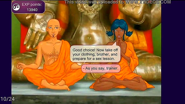 Two Girls Rub Pussy On Huge Dick In Exciting New FFM Pose On MnF Club Sex Game