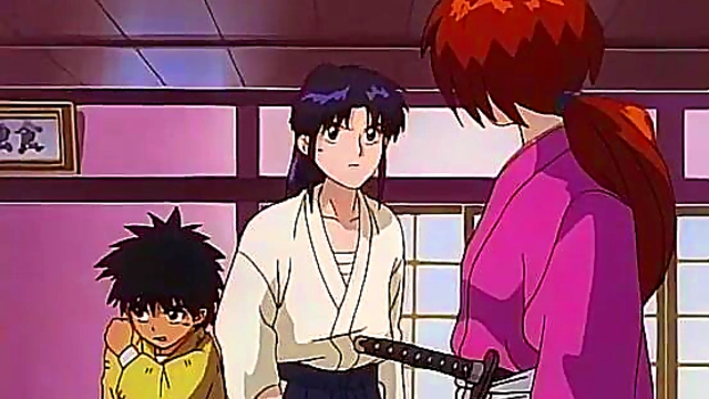 Indomitable Student Yahiko Myoujin Fights Samurai Action in Anime Rurouni Kenshin Latino