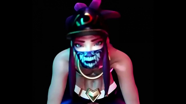 Akali from KDA Rides a Monstrous Beast for Intense Hentai Action