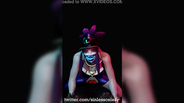 Akali from KDA Rides a Monstrous Beast for Intense Hentai Action