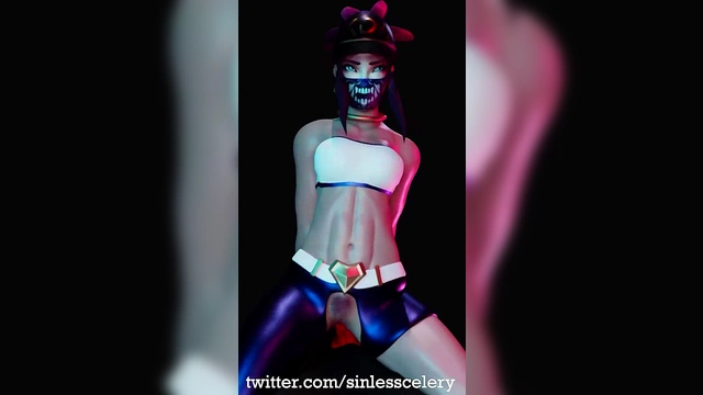 Akali from KDA Rides a Monstrous Beast for Intense Hentai Action