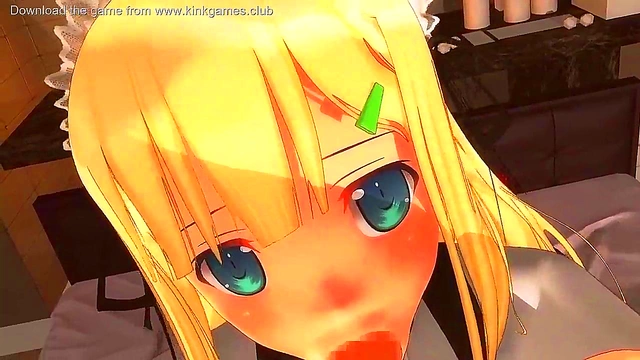 Busty Teen Hentai Maid Gives Amazing Blowjob Performance