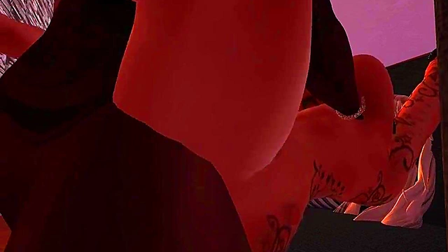 Blonde Hentai Whore Rides Big Black & White Cocks for Anal Orgasm &Cumshot