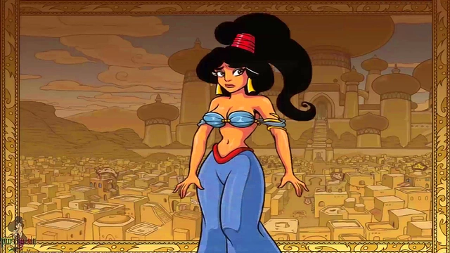 Hot Princess Jasmine Threesome With Big-Cock Genie For Mind-Blowing Orgasm