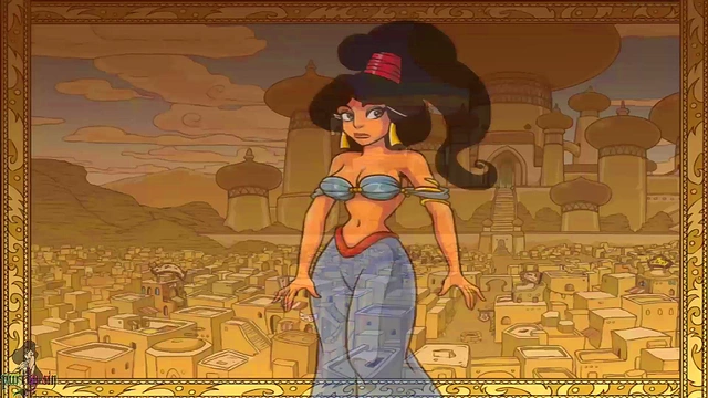 Hot Princess Jasmine Threesome With Big-Cock Genie For Mind-Blowing Orgasm