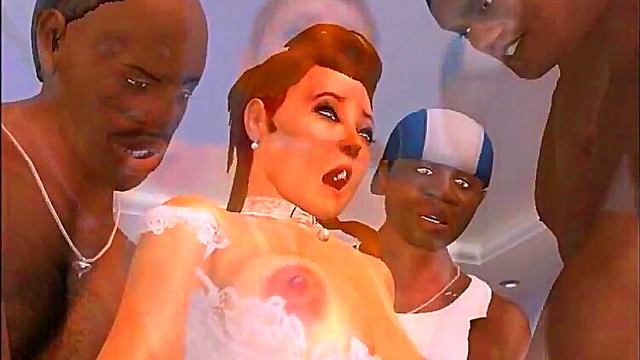 Diane's MILF Cartoon Body Gets Double Penetration In Interracial Gangbang Cuckold Fantasy