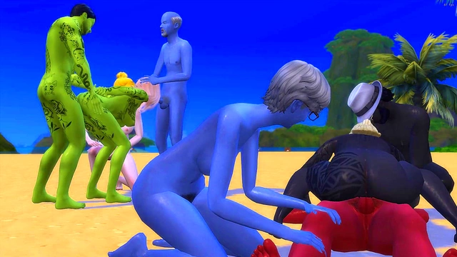 Stranded Island Orgy – Anime Couples Get Wild In 3D Hentai Action