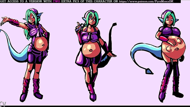 Pregnant Anime Babe Enjoys Belly Expansion Fantasies