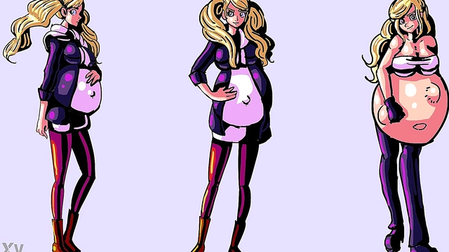 Pregnant Anime Babe Enjoys Belly Expansion Fantasies