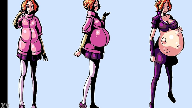 Pregnant Anime Babe Enjoys Belly Expansion Fantasies
