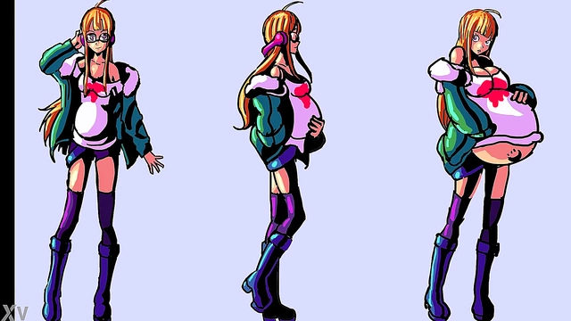 Pregnant Anime Babe Enjoys Belly Expansion Fantasies